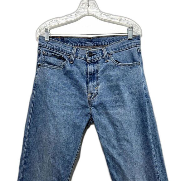 Levi's Denim Jeans 505 Straight Leg Medium Blue Fading Regular Men sz 32 x 32 - Picture 2 of 7